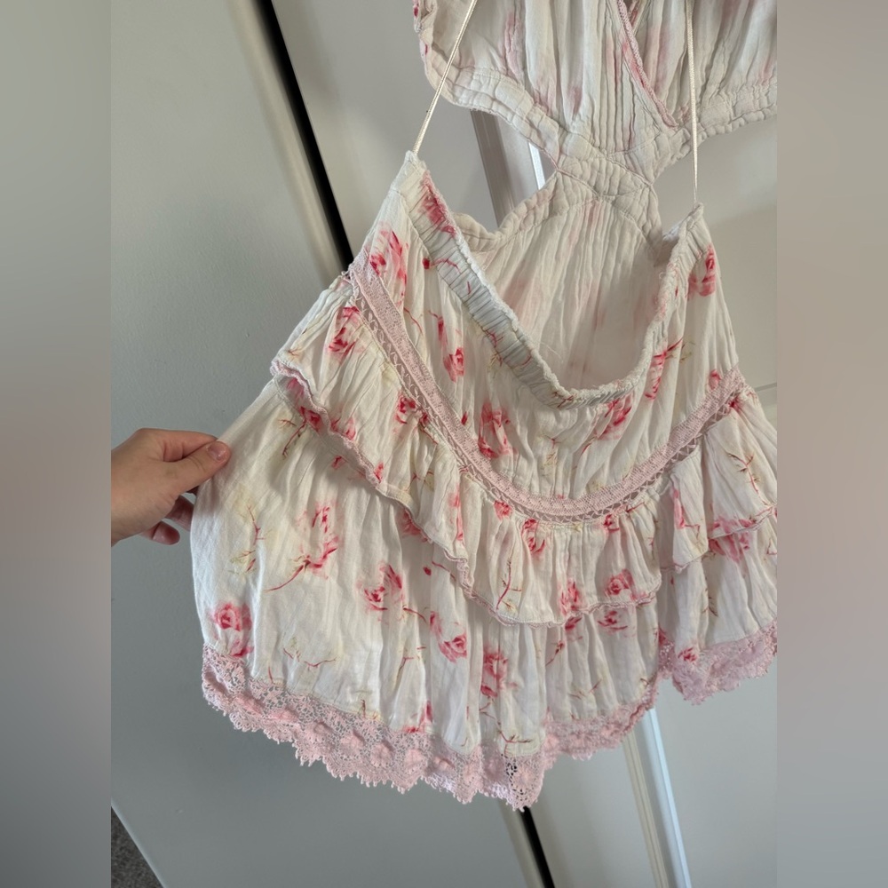 LoveShackFancy Audrina Dress Floral Romper XL - Picture 8 of 10